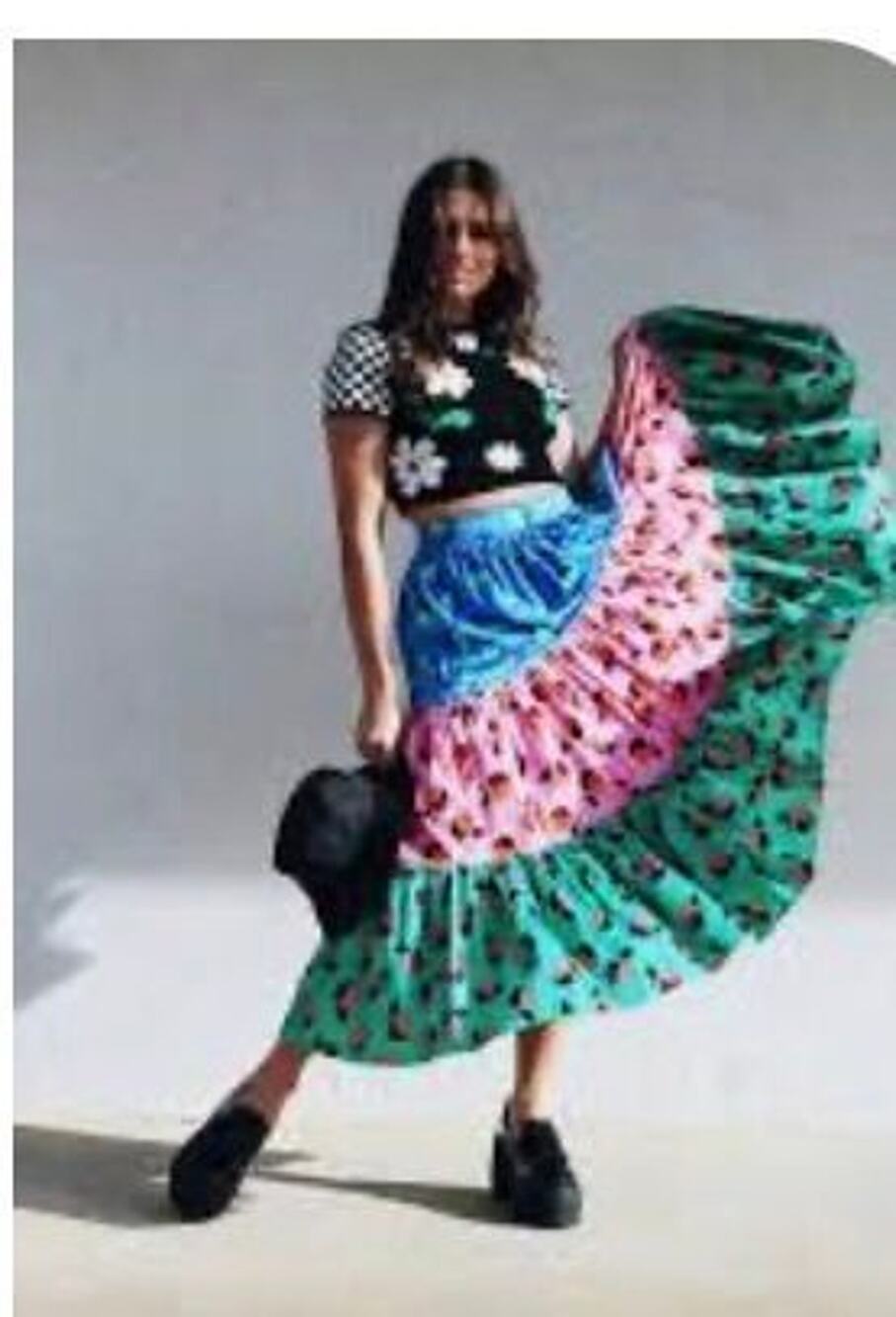 NWOT $398 Kate Spade New York 10 ColorBlock Apple Maxi Skirt